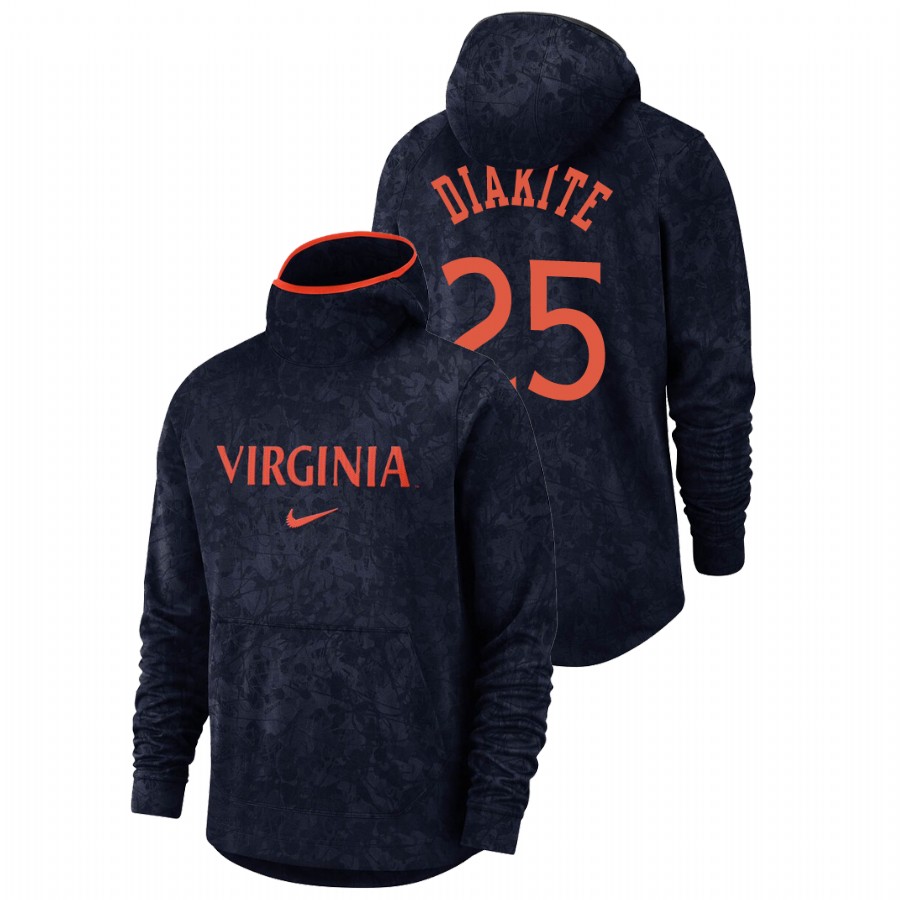 men's virginia cavaliers mamadi diakite team logo pullover navy basketball spotlight hoodie