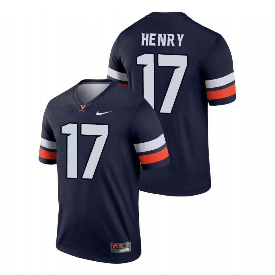 men's virginia cavaliers ra'shaun henry navy legend football jersey
