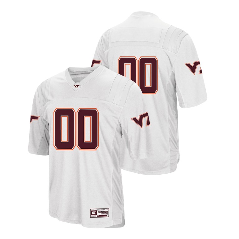 men's virginia tech hokies 00 white college football colosseum jersey