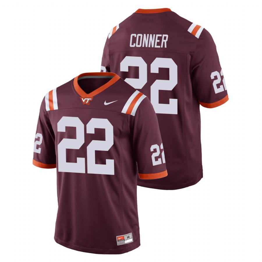 men's virginia tech hokies chamarri conner maroon replica football game jersey