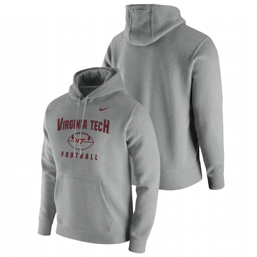 men's virginia tech hokies gray oopty oop football hoodie