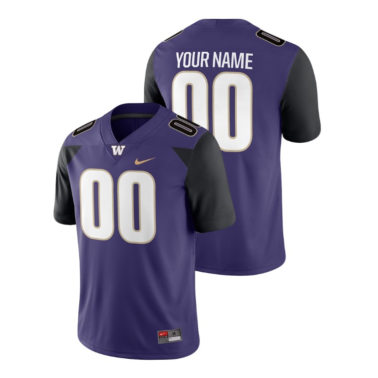 men's washington huskies 00 custom purple college football 2018 game jersey
