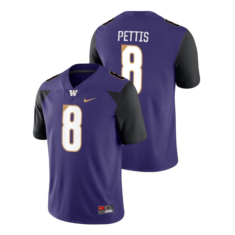 men's washington huskies 8 dante pettis purple game college football jersey