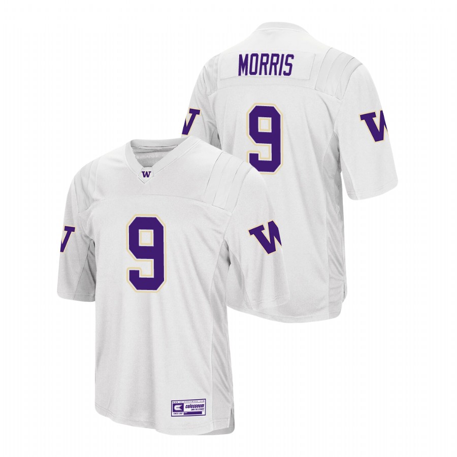 men's washington huskies dylan morris white college football jersey
