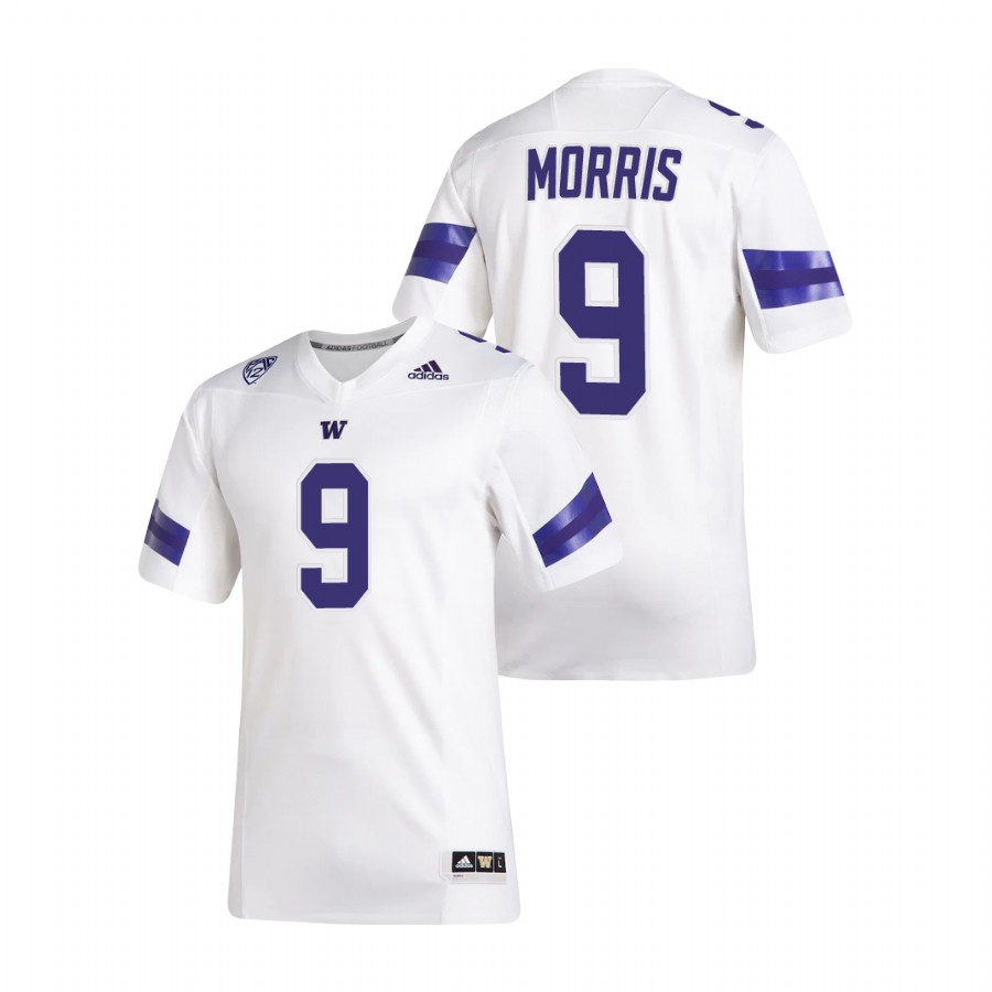 men's washington huskies dylan morris white premier football jersey