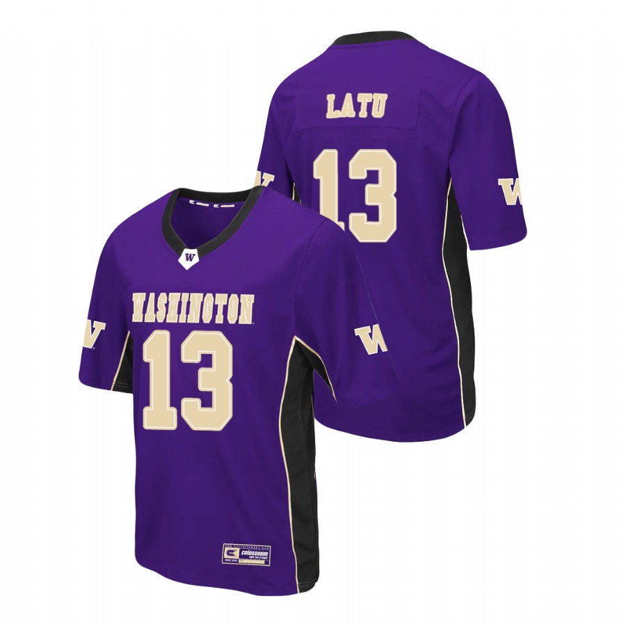 men's washington huskies laiatu latu purple max power football jersey