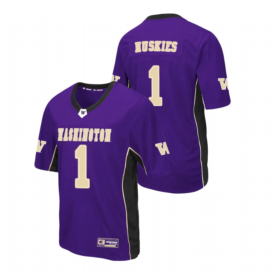 men's washington huskies purple max power football jersey