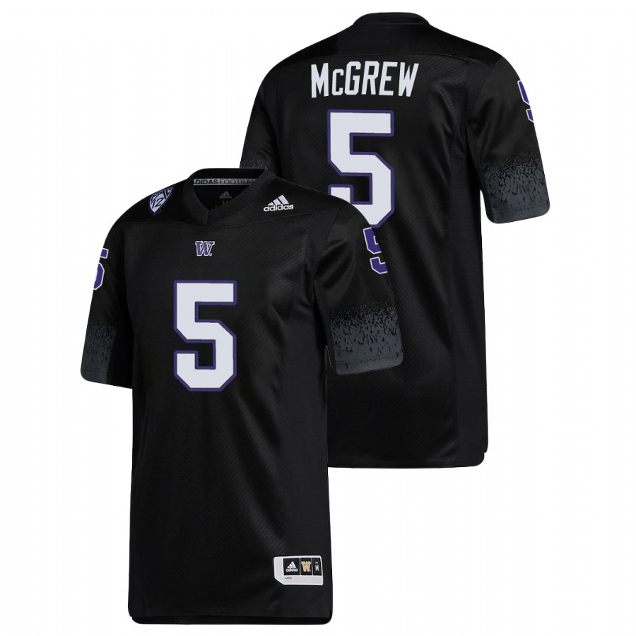 men's washington huskies sean mcgrew black premier football jersey