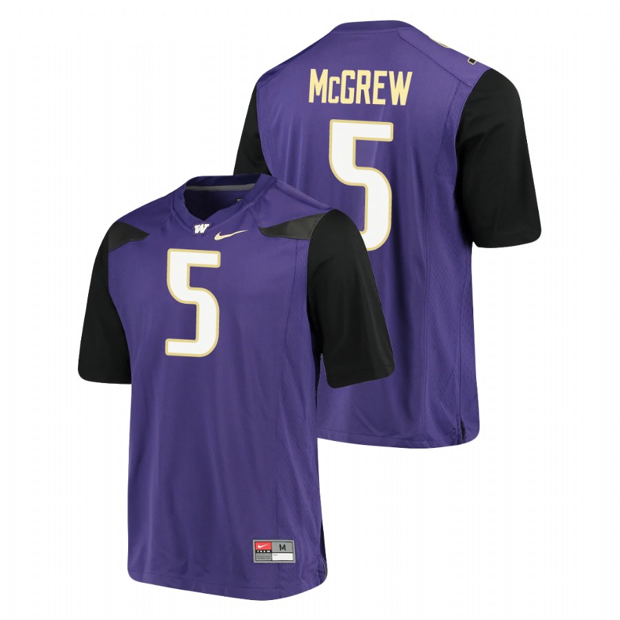 men's washington huskies sean mcgrew purple alumni football jersey