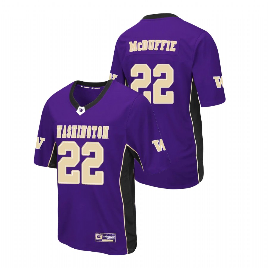 men's washington huskies trent mcduffie purple max power football jersey