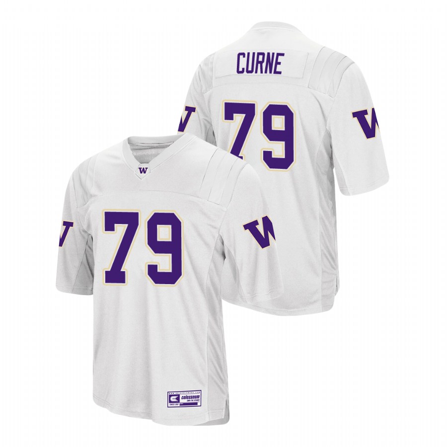 men's washington huskies victor curne white college football jersey