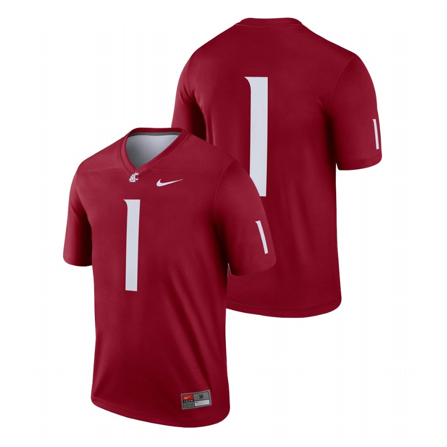 men's washington state cougars 1 crimson legend football jersey