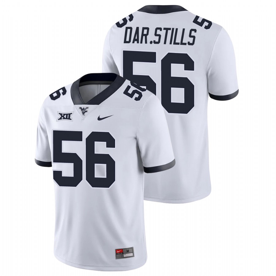 men's west virginia mountaineers darius stills white game college football jersey