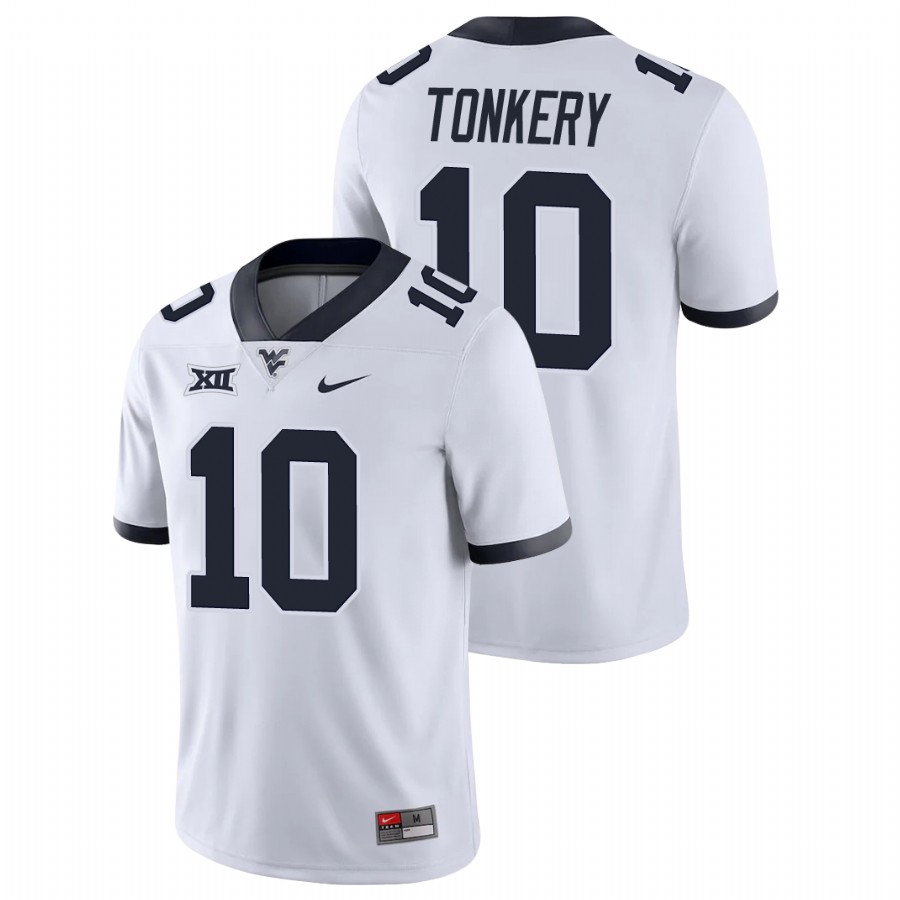 men's west virginia mountaineers dylan tonkery white game college football jersey