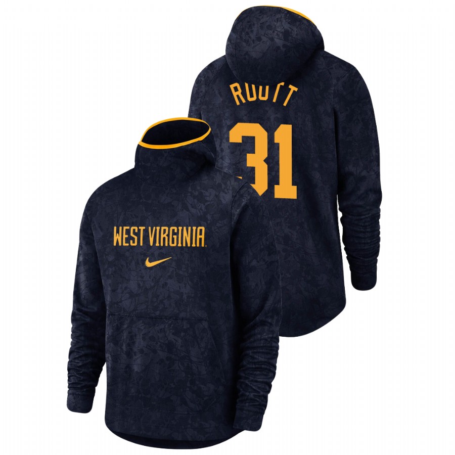 men's west virginia mountaineers logan routt team logo pullover navy basketball spotlight hoodie