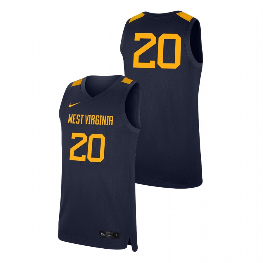 men's west virginia mountaineers navy replica jersey