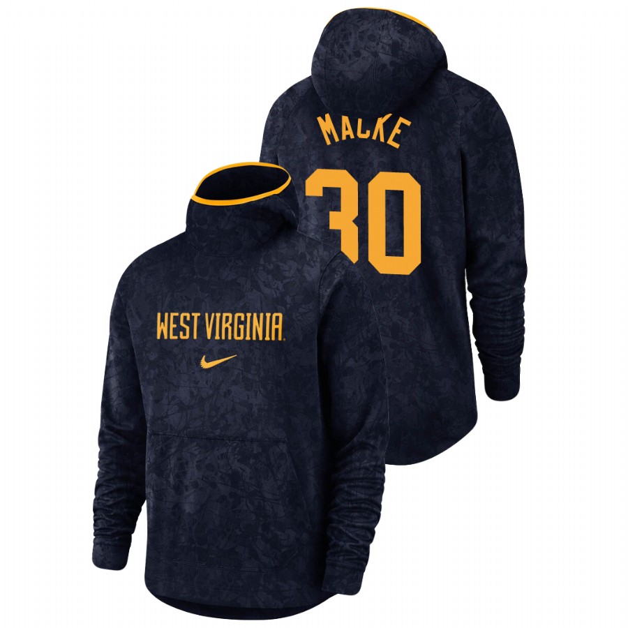 men's west virginia mountaineers spencer macke team logo pullover navy basketball spotlight hoodie