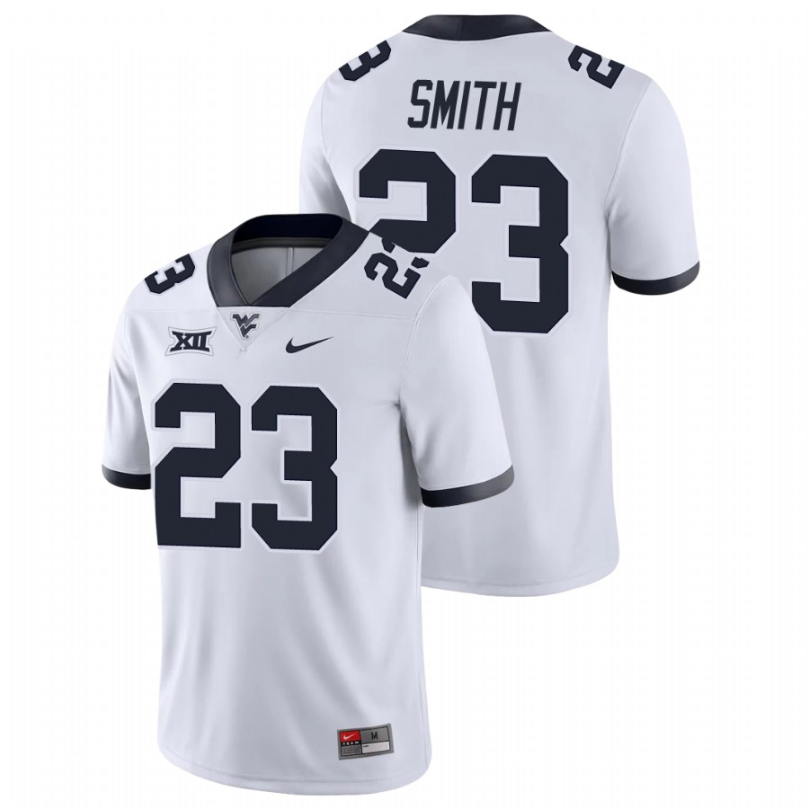 men's west virginia mountaineers tykee smith white game college football jersey