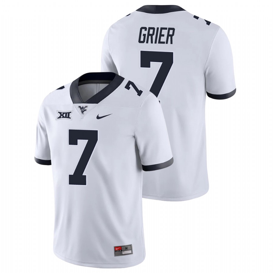 men's west virginia mountaineers will grier white game college football jersey