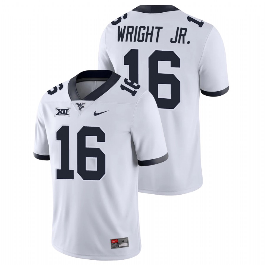 men's west virginia mountaineers winston wright jr. white game college football jersey