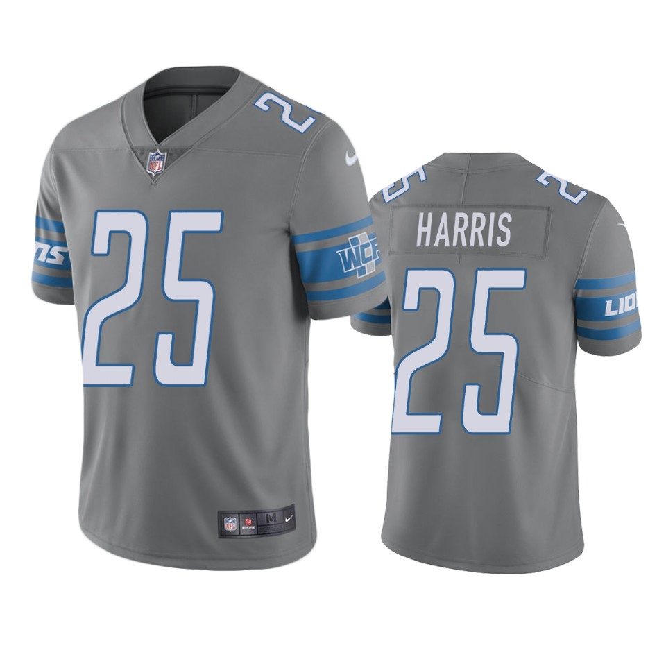 men's will harris lions steel color rush limited jersey