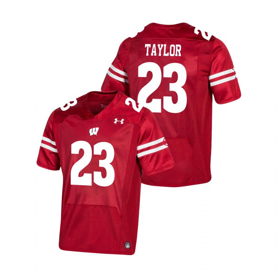 men's wisconsin badgers jonathan taylor red premier football jersey