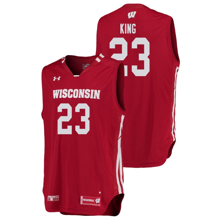 men's wisconsin badgers kobe king red replica college basketball jersey