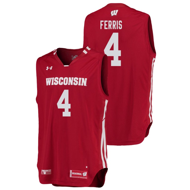 men's wisconsin badgers matt ferris red replica college basketball jersey