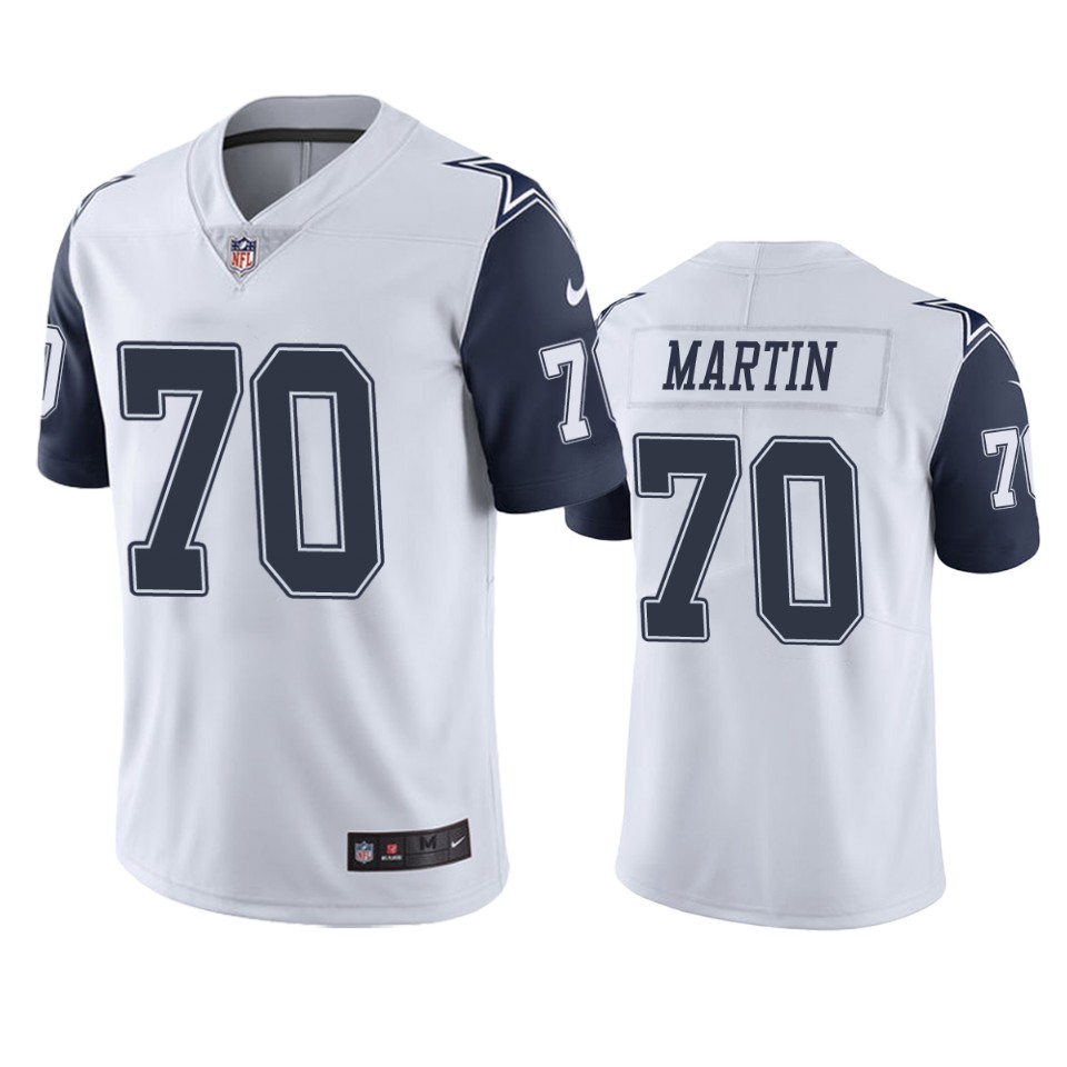 men's zack martin cowboys white color rush limited jersey