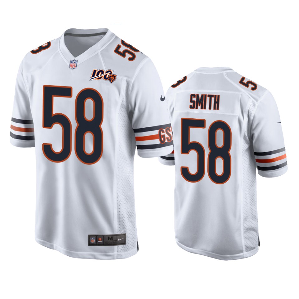 men bears roquan smith white 100th anniversary game jersey