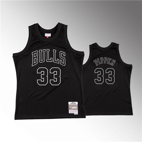 Chicago Bulls Scottie Pippen NBA 75 Team Throwback 1997 Black stitched Jersey #33