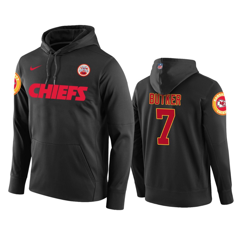 men chiefs harrison butker black circuit wordmark hoodie