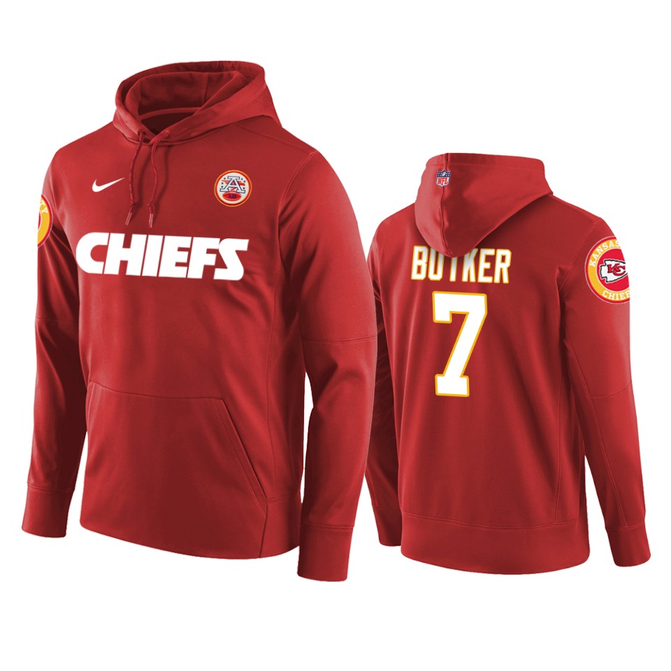 men chiefs harrison butker red circuit wordmark hoodie