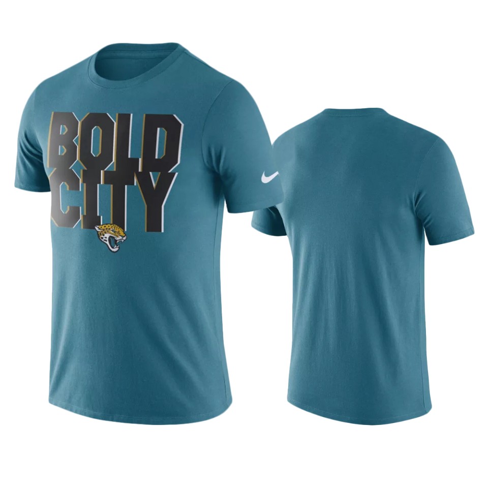 men jaguars teal bold city t shirt