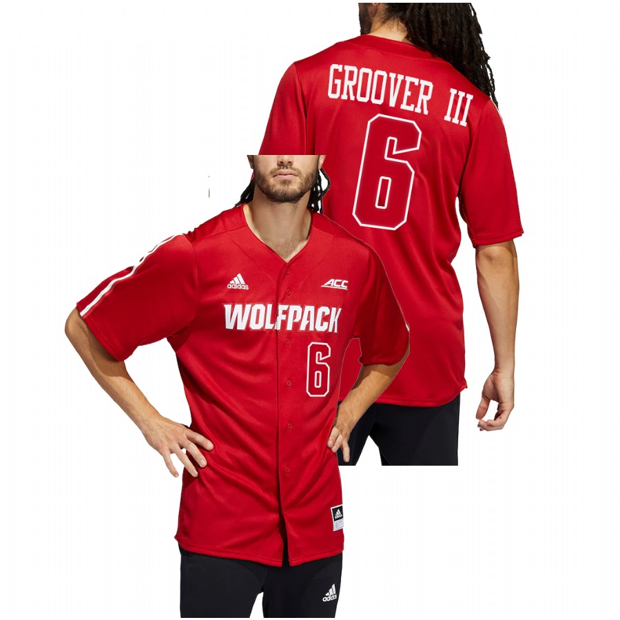 men nc state wolfpack lujames groover iii red college baseball replica jersey