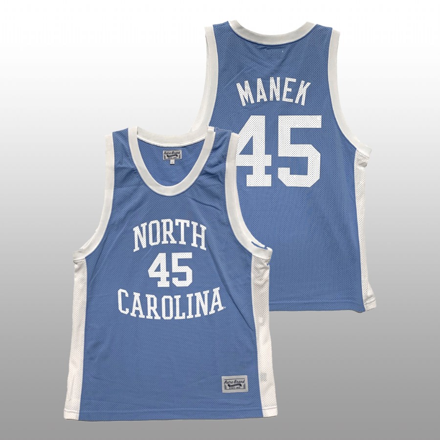 men north carolina tar heels brady manek blue hardwood classics basketball jersey