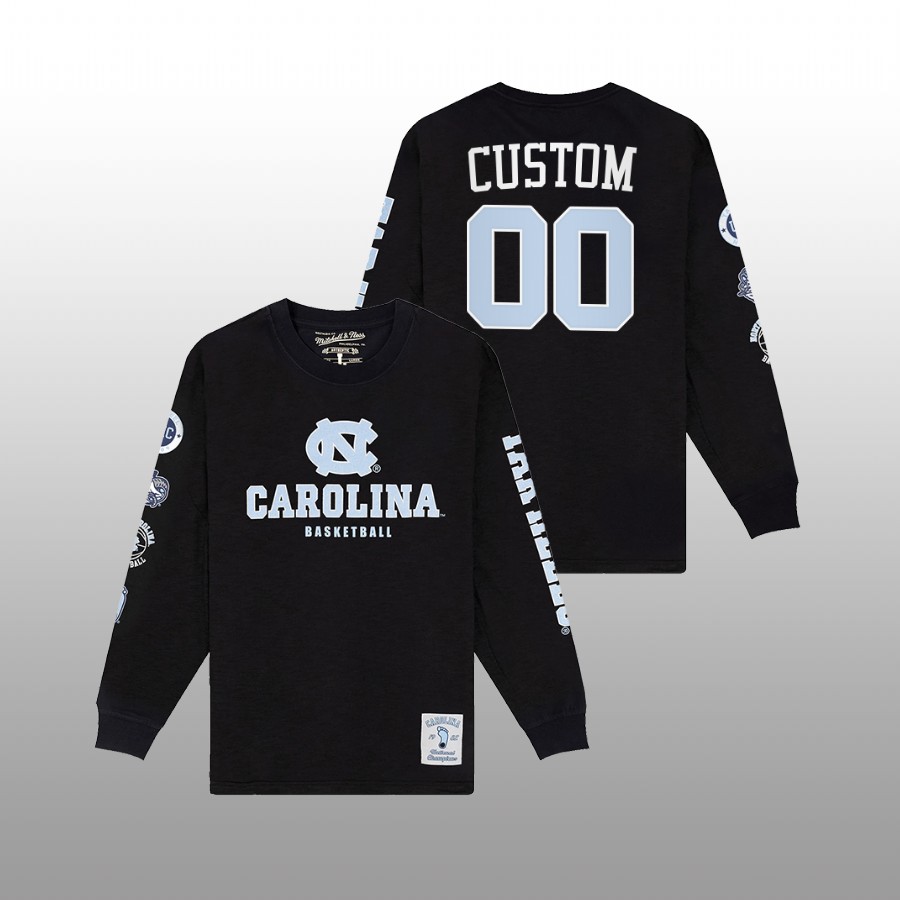 men north carolina tar heels custom black ncaa basketball fadad t shirt