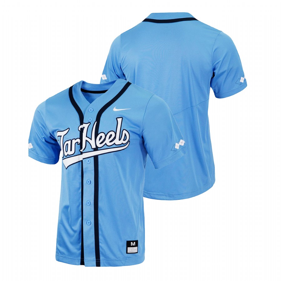 men north carolina tar heels custom replica college baseball blue jersey