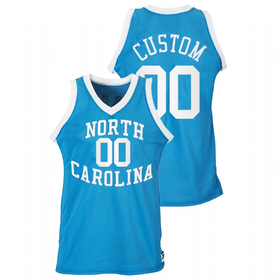 men north carolina tar heels custom road heritage blue jersey
