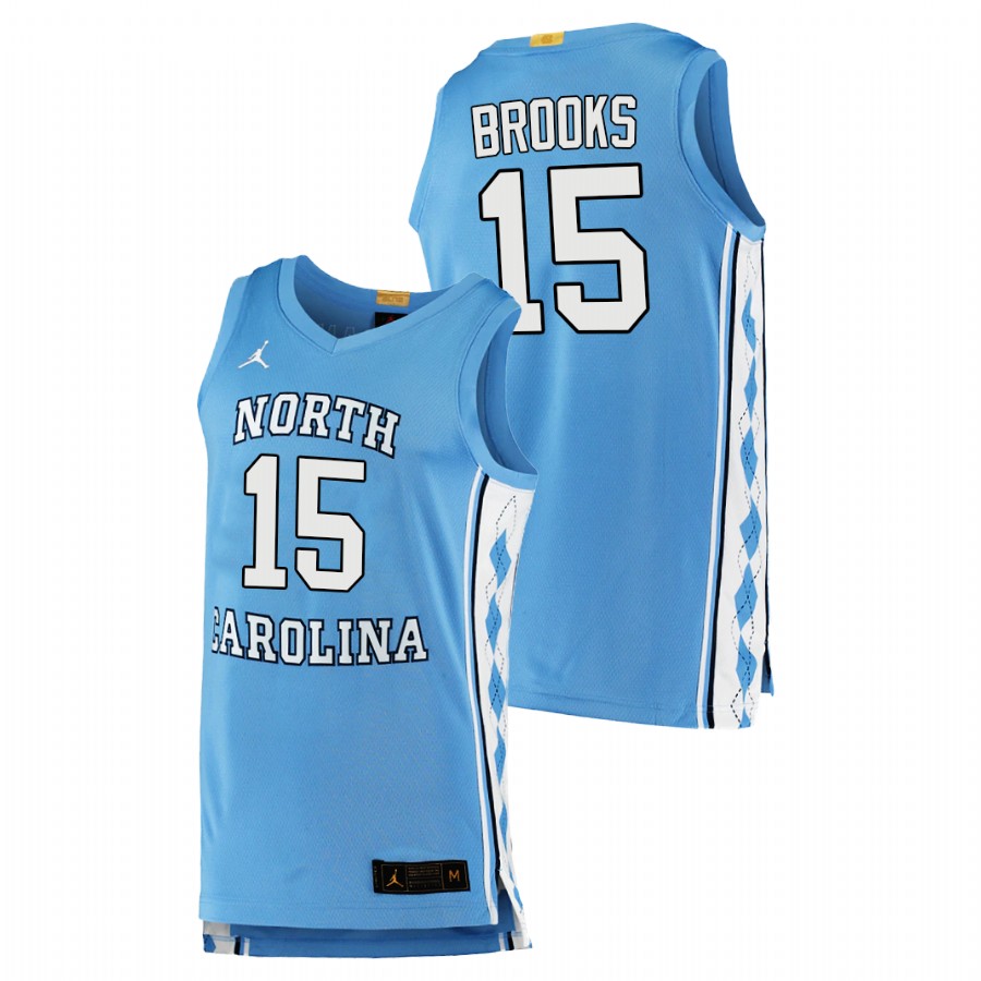 men north carolina tar heels garrison brooks 2020 21 college basketball authentic blue jersey