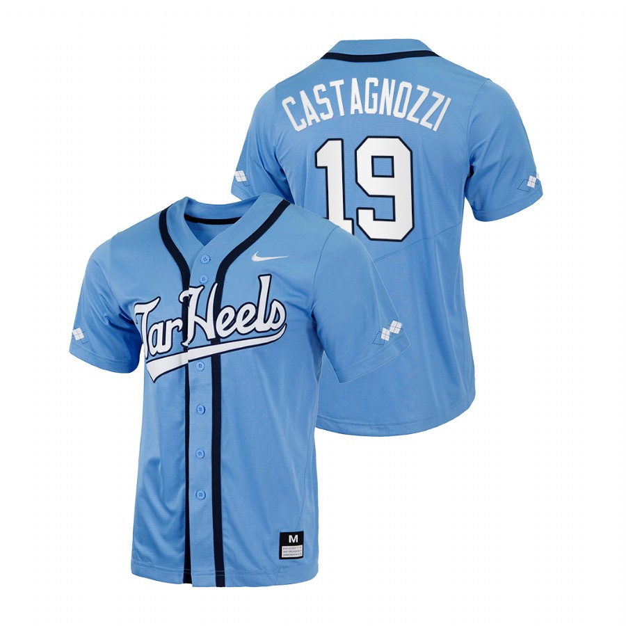 men north carolina tar heels johnny castagnozzi blue college baseball jersey