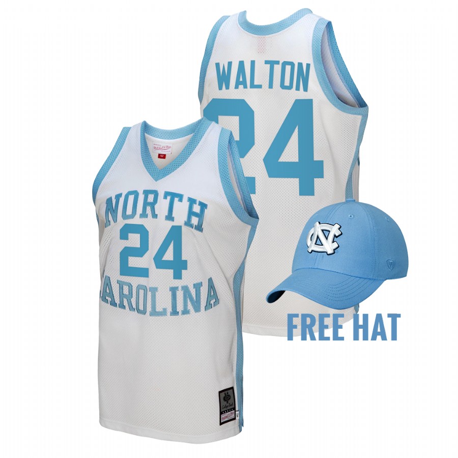 men north carolina tar heels kerwin walton 2022 basketball hardwood classics white jersey