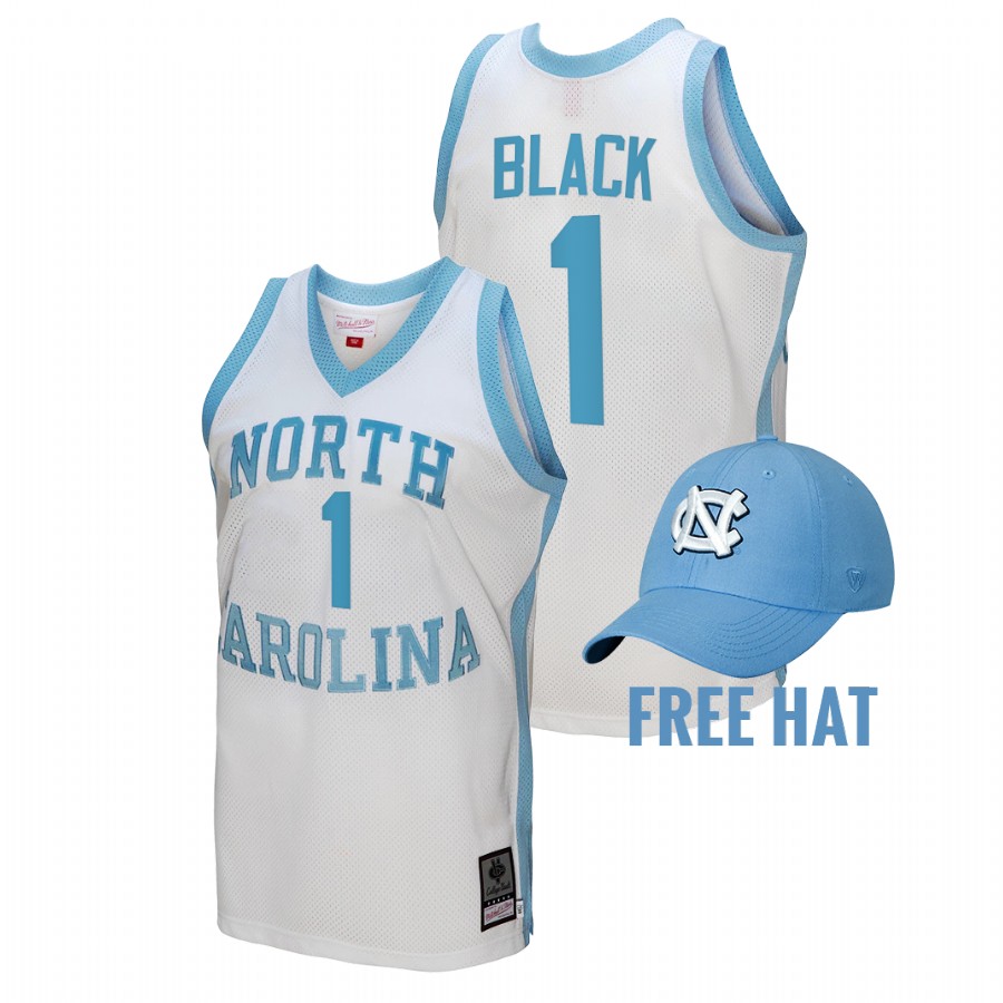 men north carolina tar heels leaky black 2022 basketball hardwood classics white jersey