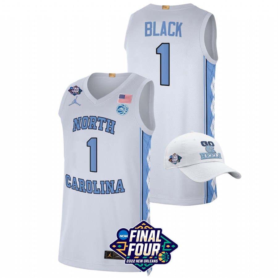 men north carolina tar heels leaky black basketball 2022 march madness final four white jersey