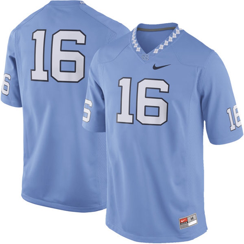 men north carolina tar heels light blue 16 ncaa premier football jersey