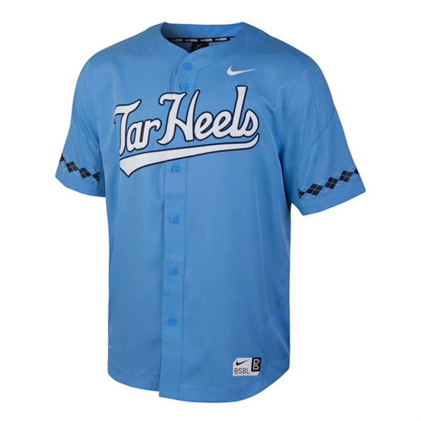men north carolina tar heels light blue ncaa premier baseball jersey