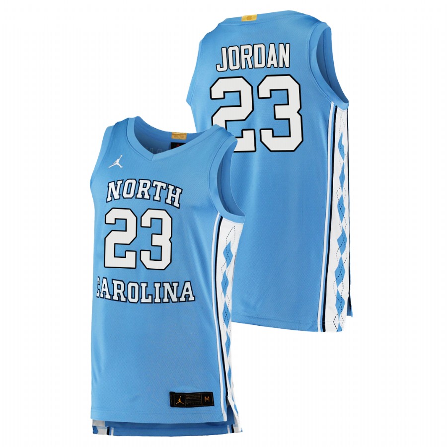 men north carolina tar heels michael jordan 2020 21 college basketball authentic blue jersey