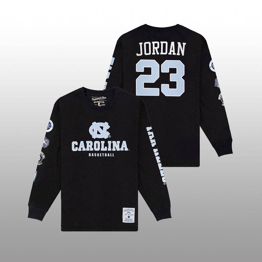 men north carolina tar heels michael jordan black ncaa basketball fadad t shirt