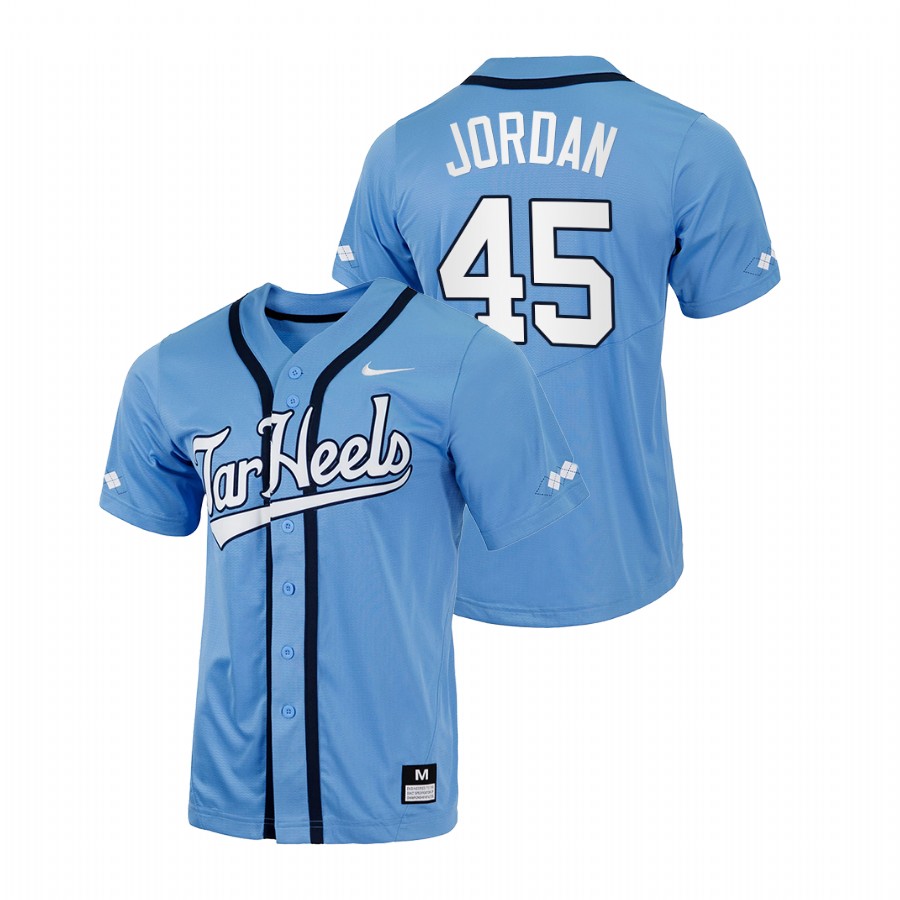 men north carolina tar heels michael jordan blue college baseball jersey