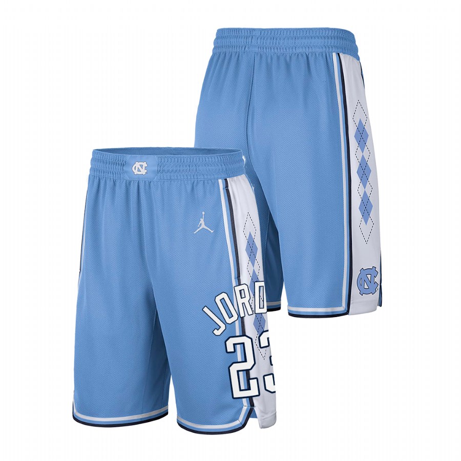 men north carolina tar heels michael jordan college basketball blue shorts